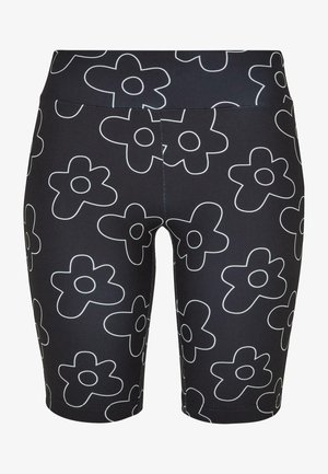 HIGH WAIST AOP TECH CYCLE - Shorts - blackflower