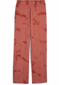 Puma WARDROBE ESS FLORAL PACK STRAIGHT FIT JOGGING MIT WASCHUNG - Treniņtērpa apakšdaļas - red fire