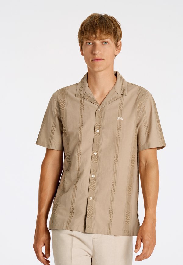 DOBBY STRIPE S/S RESORT - Shirt - sand
