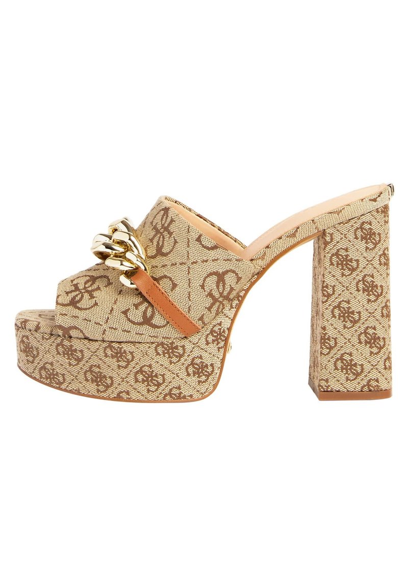Guess XANTHE 4GLOGO Heeled mules beige Zalando.de