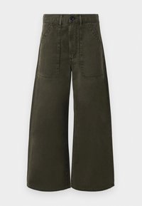 Trousers - dark olive