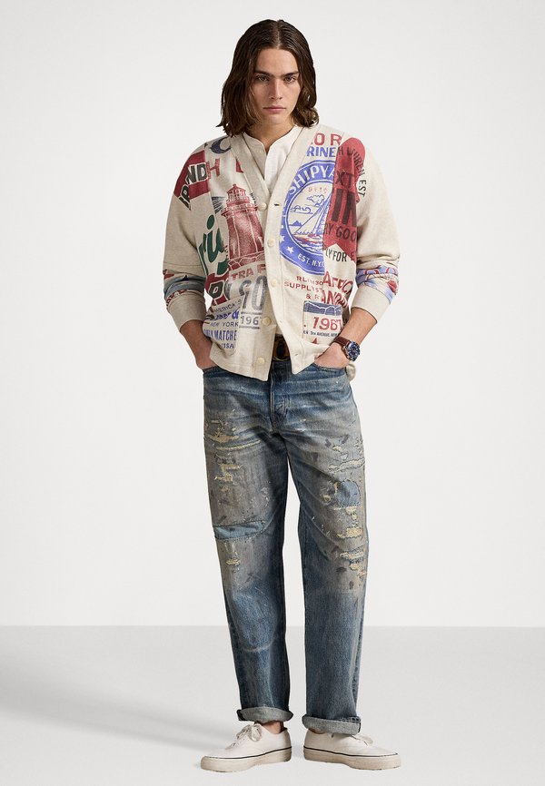 LONG SLEEVE - Zip-up sweatshirt - chalk heather multi4