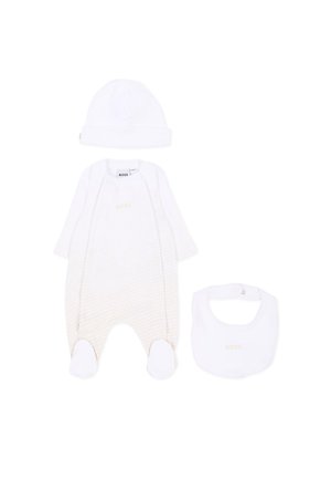 BOSS Kidswear, PYJAMAS+BIB+HAT BABY SET - Komplet pižame - new beige