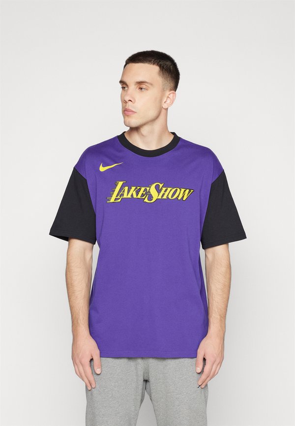 NBA CITY EDITION LOS ANGELES LAKERS COLOR BLOCK TEE - Club wear - field purple