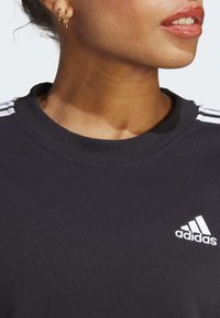 adidas Sportswear ESSENTIALS 3 STRIPES - Mikina - black white