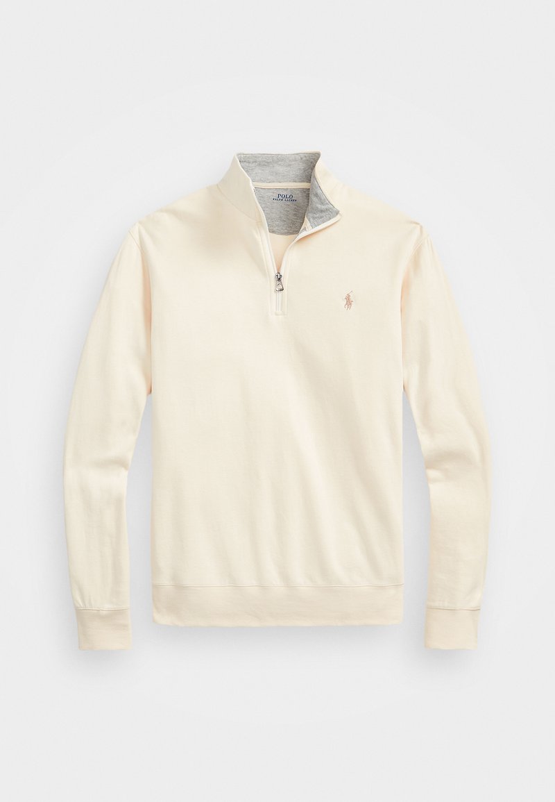 Polo Ralph Lauren LUXURY JERSEY QUARTER ZIP PULLOVER - Sweatshirt - guide cream