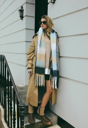 HEAVYWEIGHT - REGULAR FIT - Écharpe - navy blue camel brown check