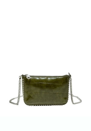 Stradivarius, MINI MOCK CROC STUDDED BAG - Sac bandoulière - khaki