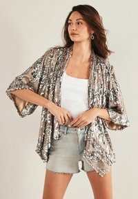 Next - SEQUIN COVER-UP - Poletna jakna - silver Miniaturna slika 1