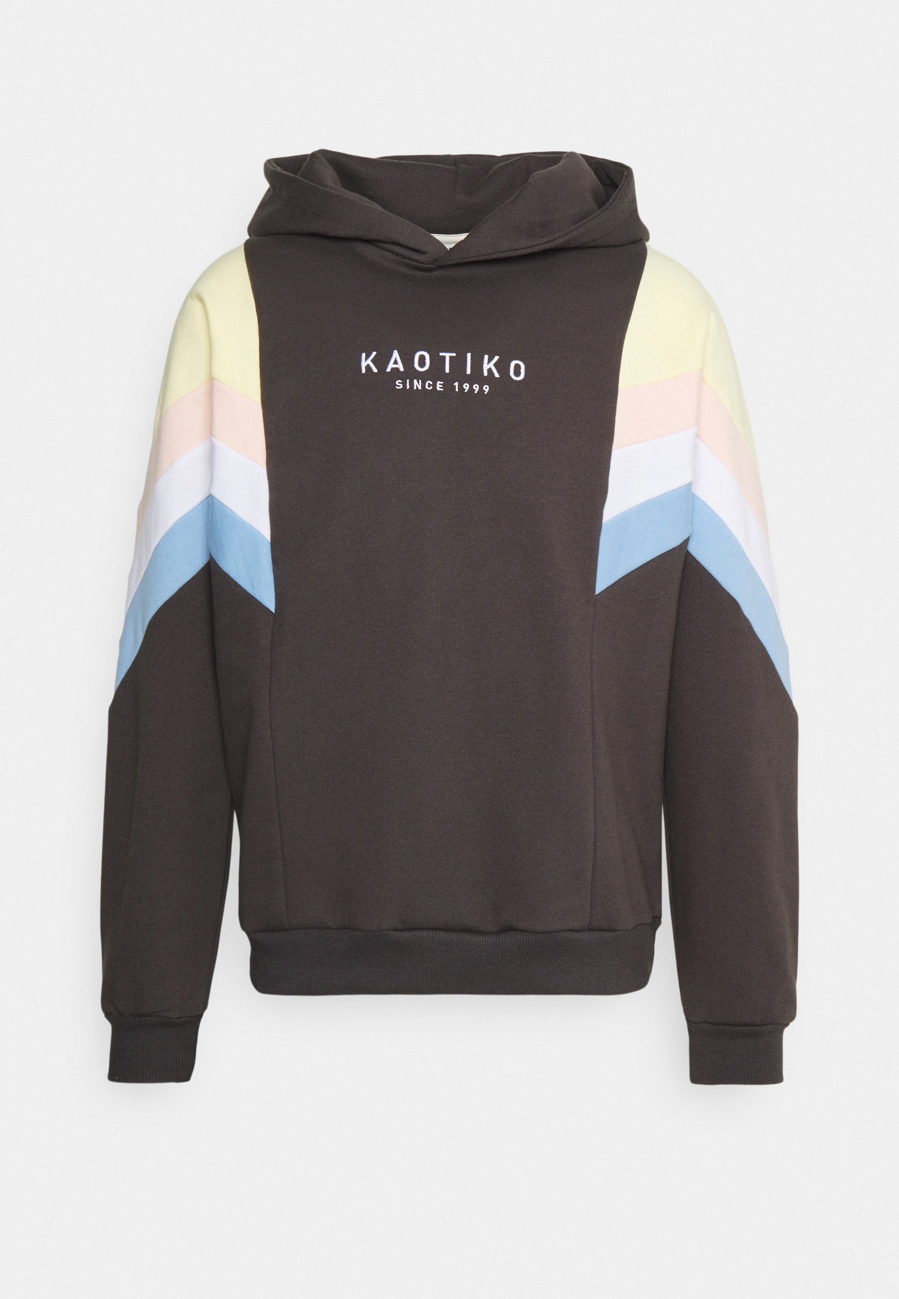 Kaotiko SUD CAP EWAN UNISEX - Sudadera - dark grey/yellow/pink/gris oscuro  - Zalando.es