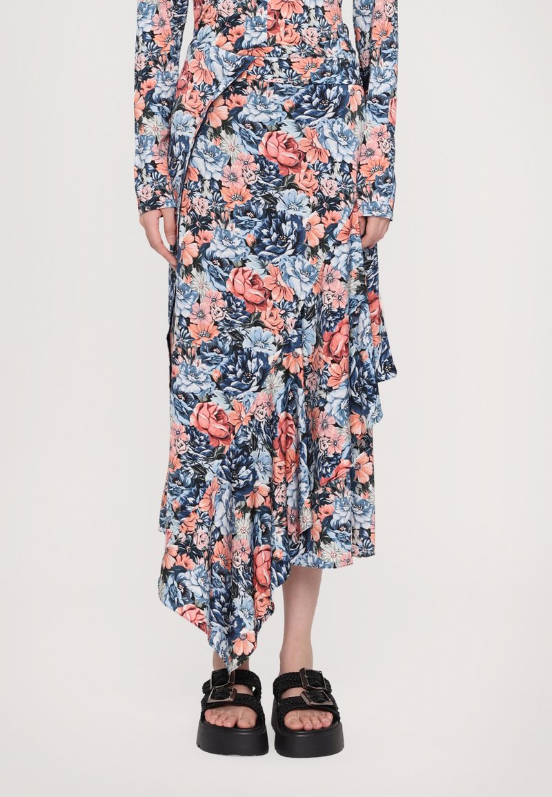 Rabanne Pencil φούστα - english tapestry/pink/blue/green