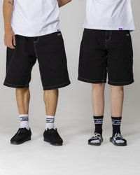 Jacker CLASSIC BAGGY UNISEX - Farmer rövidnadrágok - black
