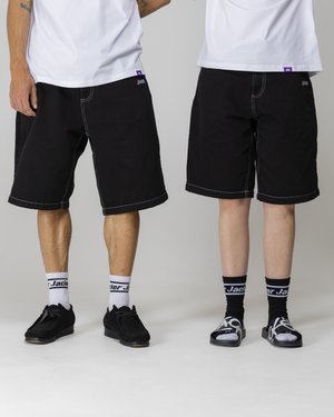 Jacker CLASSIC BAGGY UNISEX - Denim shorts - black