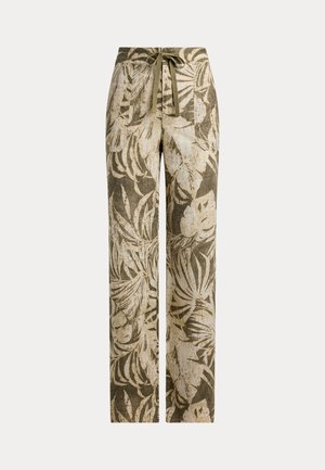 Lauren Ralph Lauren Petite, PALM-FROND-PRINT LINEN WIDE-LEG PANT - Püksid - olive multi