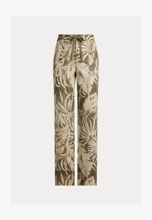 Lauren Ralph Lauren Petite, PALM-FROND-PRINT LINEN WIDE-LEG PANT - Püksid - olive multi