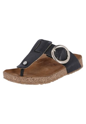 Haflinger ROUND BUCKLE CORINNA - Sandales tongs - schwarz