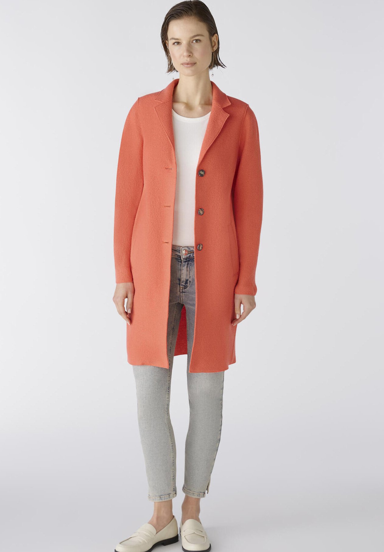Oui MAYSON - Klassischer Mantel - red/rot-meliert - Zalando.de
