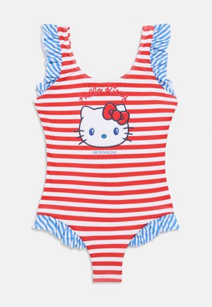 HELLO KITTY INTERO RIGHE - Badpak - rosso/bianco