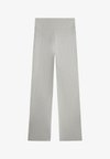 COMFORTLUX HIGH-WAISTED STRAIGHT-LEG HEATHERED TROUSERS - Trousers - grey melange