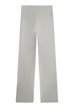OYSHO, COMFORTLUX HIGH-WAISTED STRAIGHT-LEG HEATHERED TROUSERS - Pantalon classique - grey melange