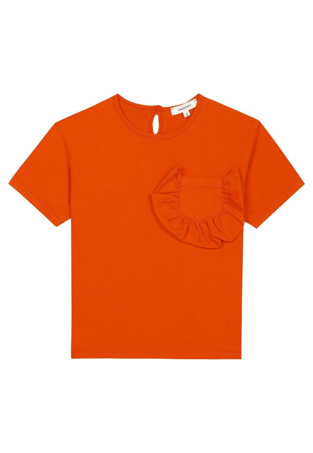 RUFFLE POCKET - Blouse - orange