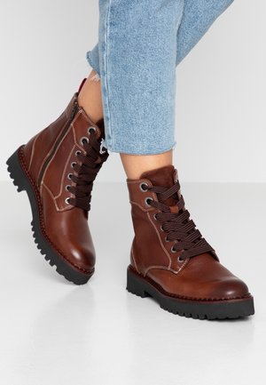 Schnürstiefelette - dark brown
