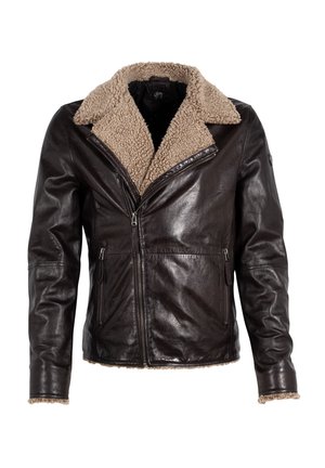 Lederjacke - dark brown