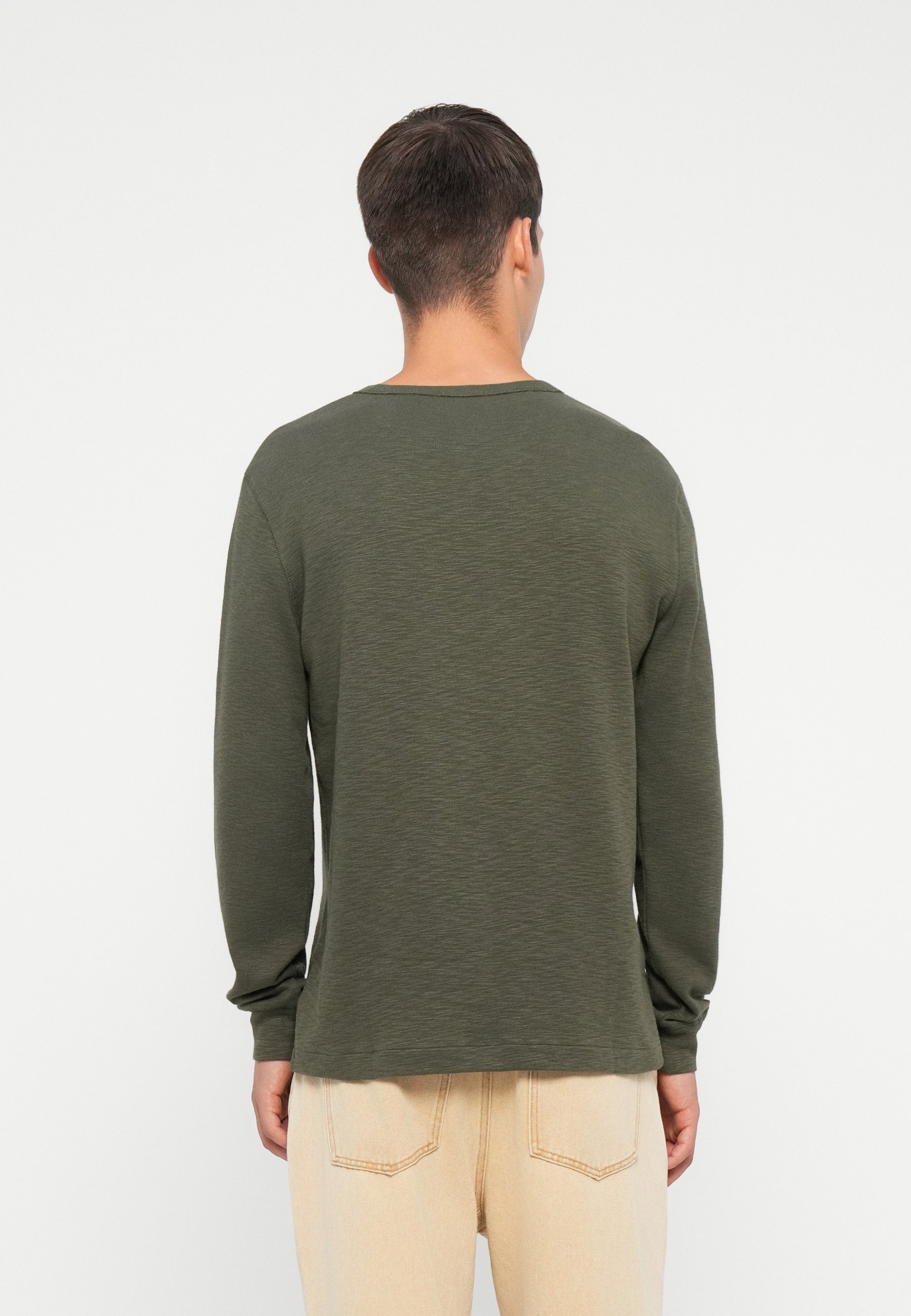 GAP HENLEY - Long sleeved top - black moss/dark green - Zalando.co.uk