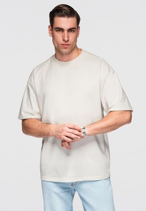 Ombre, T-SHIRT OM-TSBC-0291 3 PACK - T-shirt basique - black off white pale olive