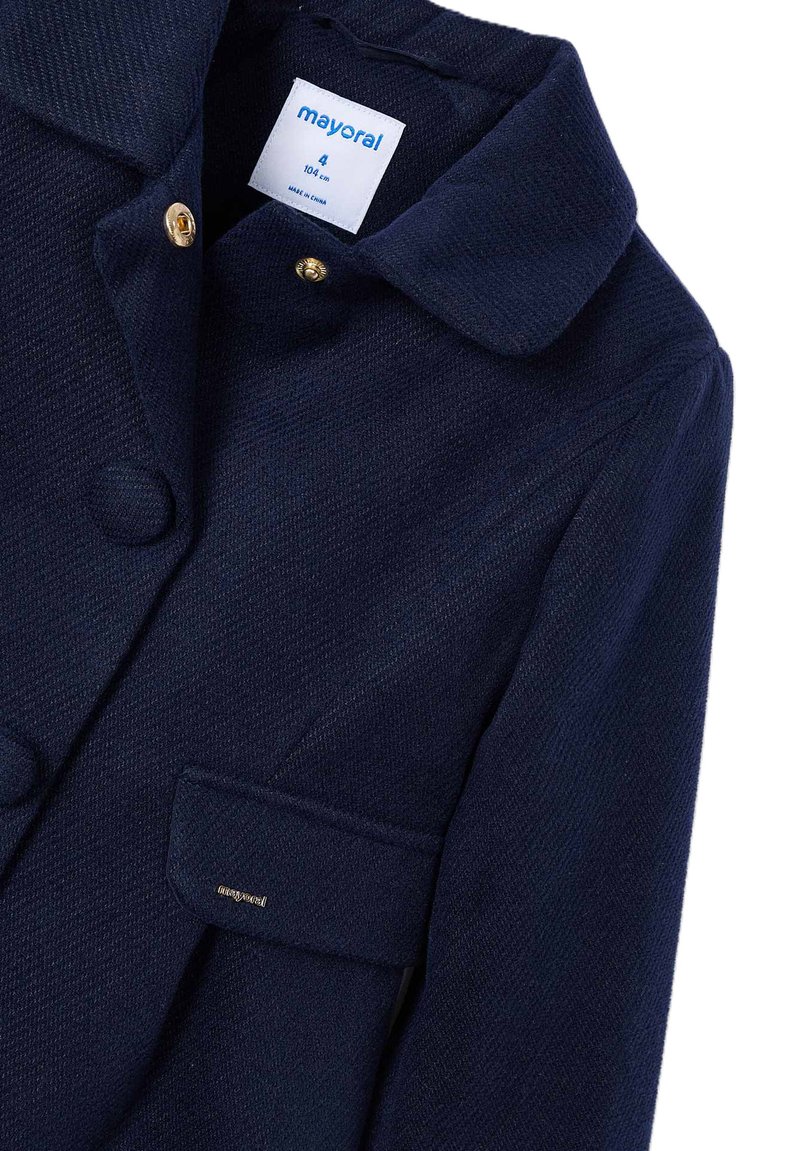 Cappotto Di Panno Mayoral Per Bimba - Colore Marino, Collezione Autunno/Inverno