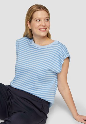 RAYÉ EN  INTERLOCK RELAXED FIT - T-shirt imprimé - himmelblau