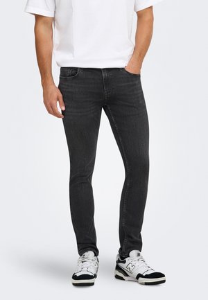 Only & Sons, ONSWARP SKINNY BOX  - Дънки Skinny Fit - washed black