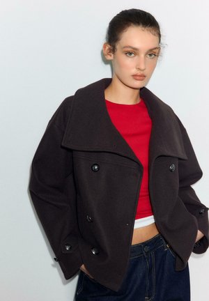 SOFT-TOUCH CROSSOVER HIGH NECK - Letná bunda - mottled brown