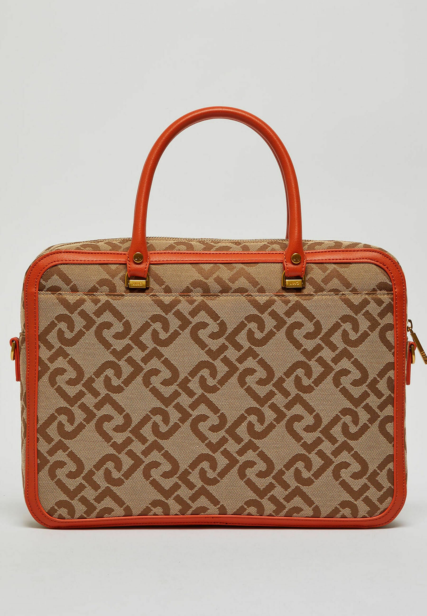 LIU JO JACQUARD LOGO - Borsa porta PC - monogram orange/beige - Zalando.it