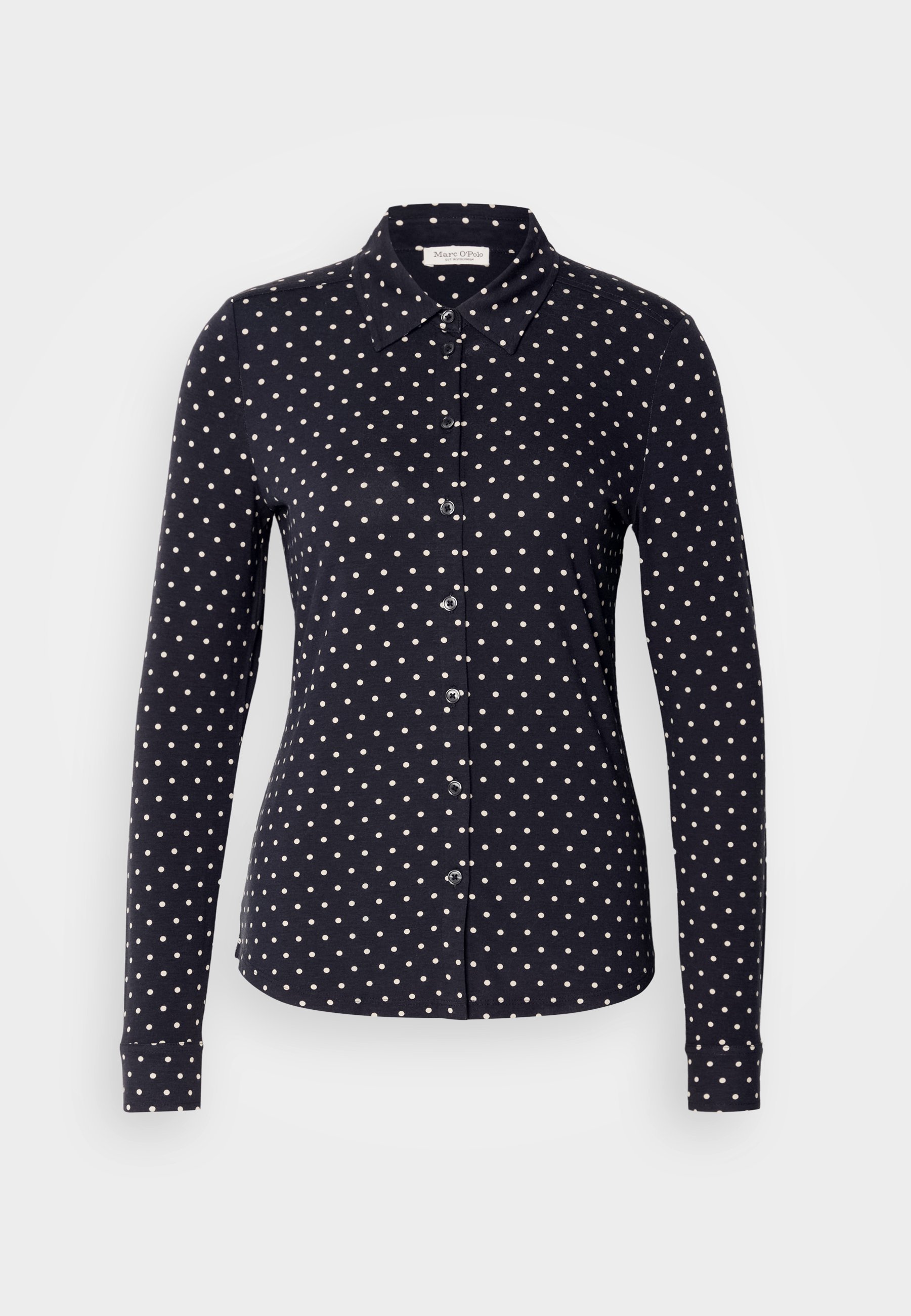 売れ筋商品|||マルコポーロ シャツ レディース トップス LONG SLEEVE COLLAR BUTTON PLACKET - Button-down blouse - black J.VER Womens Button Down Shirt Long Sleeve Dress Shirts