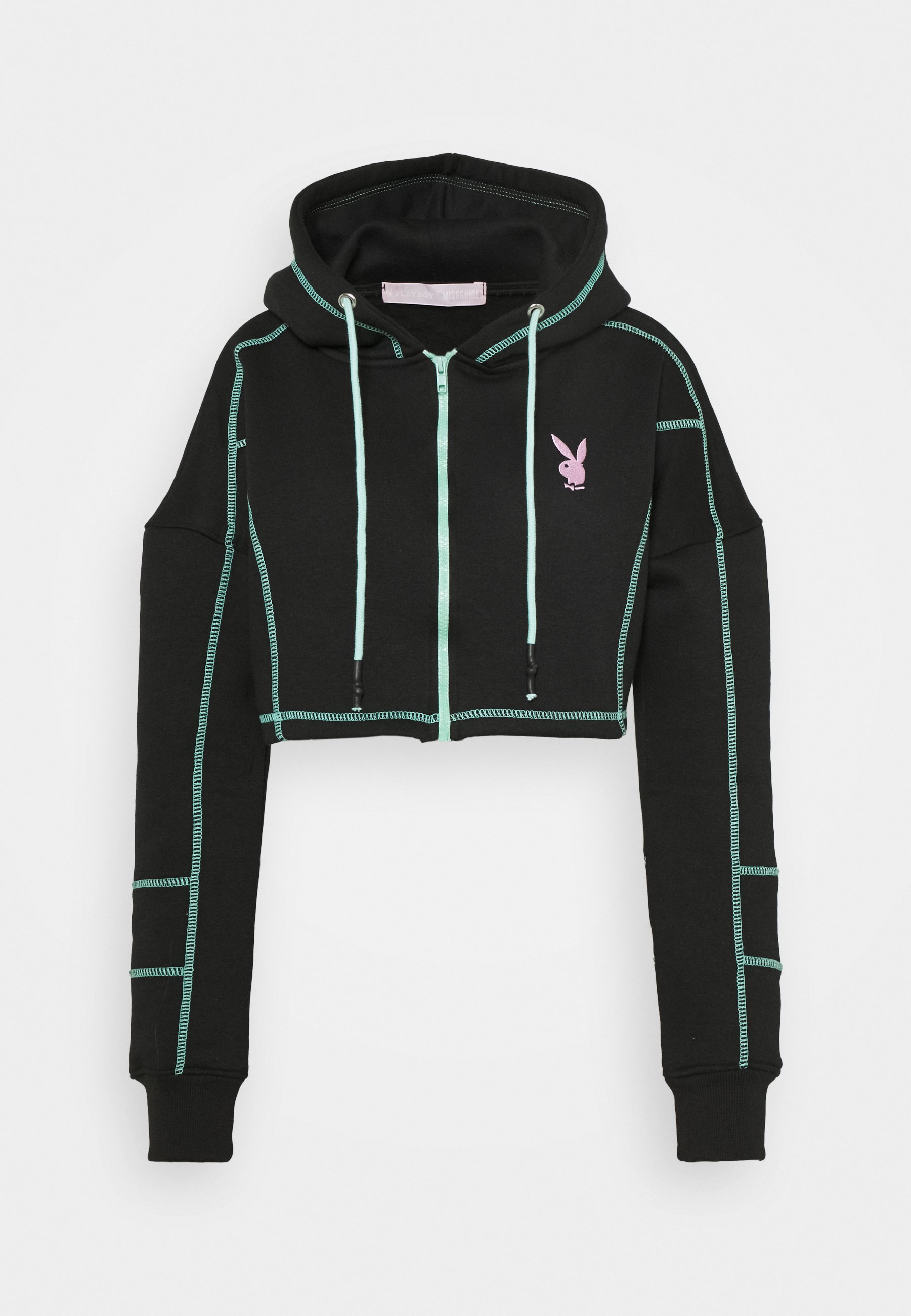 contrast stitch hoodie