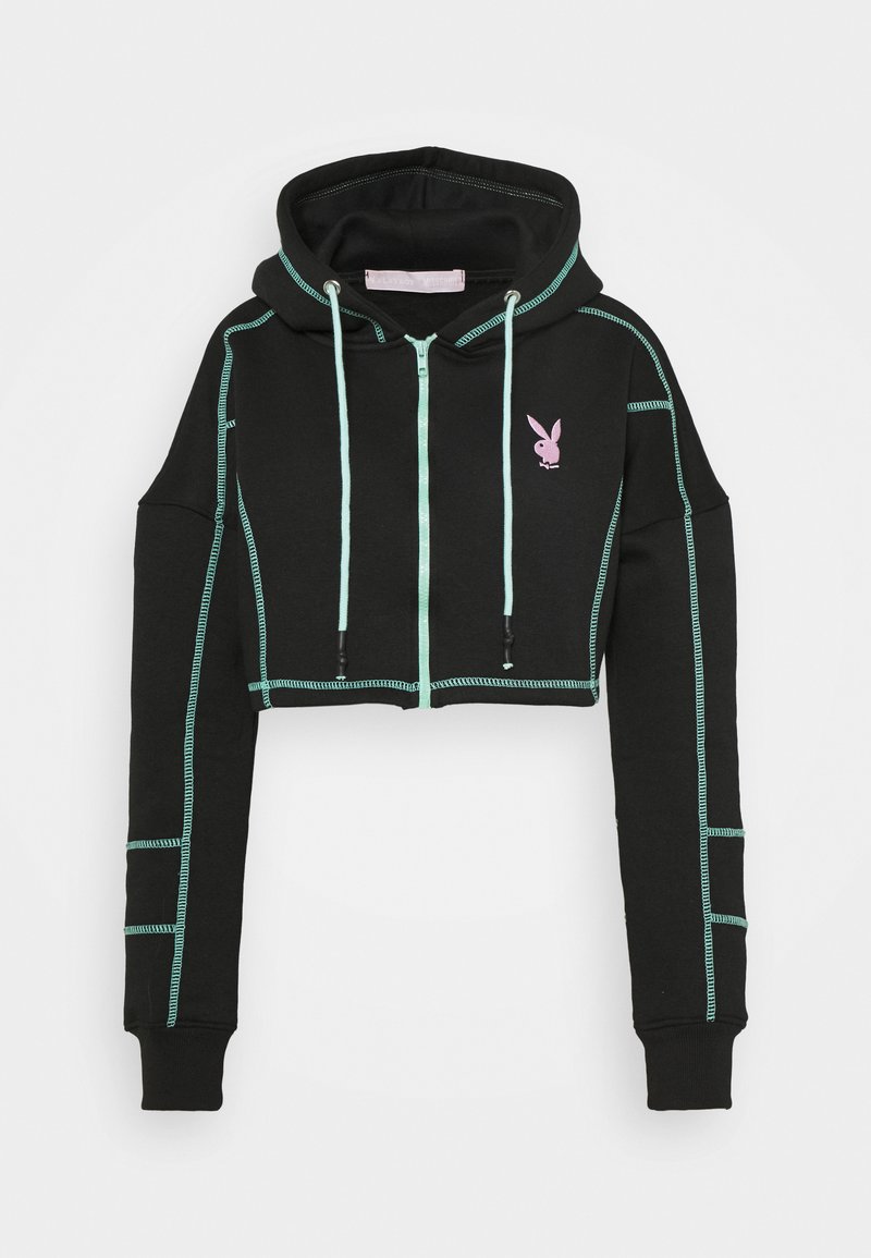 Missguided Playboy Zip Through Contrast Stitch Crop Hoody Zip Up Sweatshirt Black Zalando De Missguided Playboy Zip Through Contrast Stitch Crop Hoody Zip Up Sweatshirt Black Zalando De