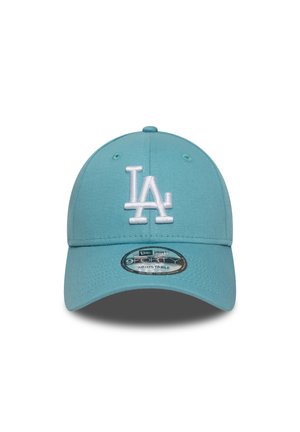 A light blue adjustable baseball cap with a white LA logo on the front. Features a curved brim and textured fabric.