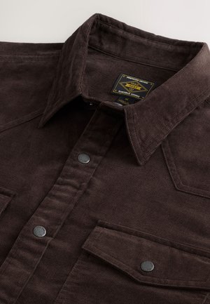 Next REGULAR FIT - WESTERN STYLING LONG SLEEVE - Camicia - chocolate brown