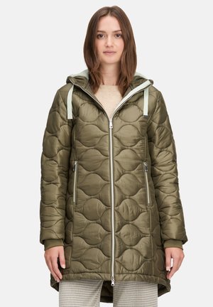 MIT KAPUZE - Wintermantel - dusty olive
