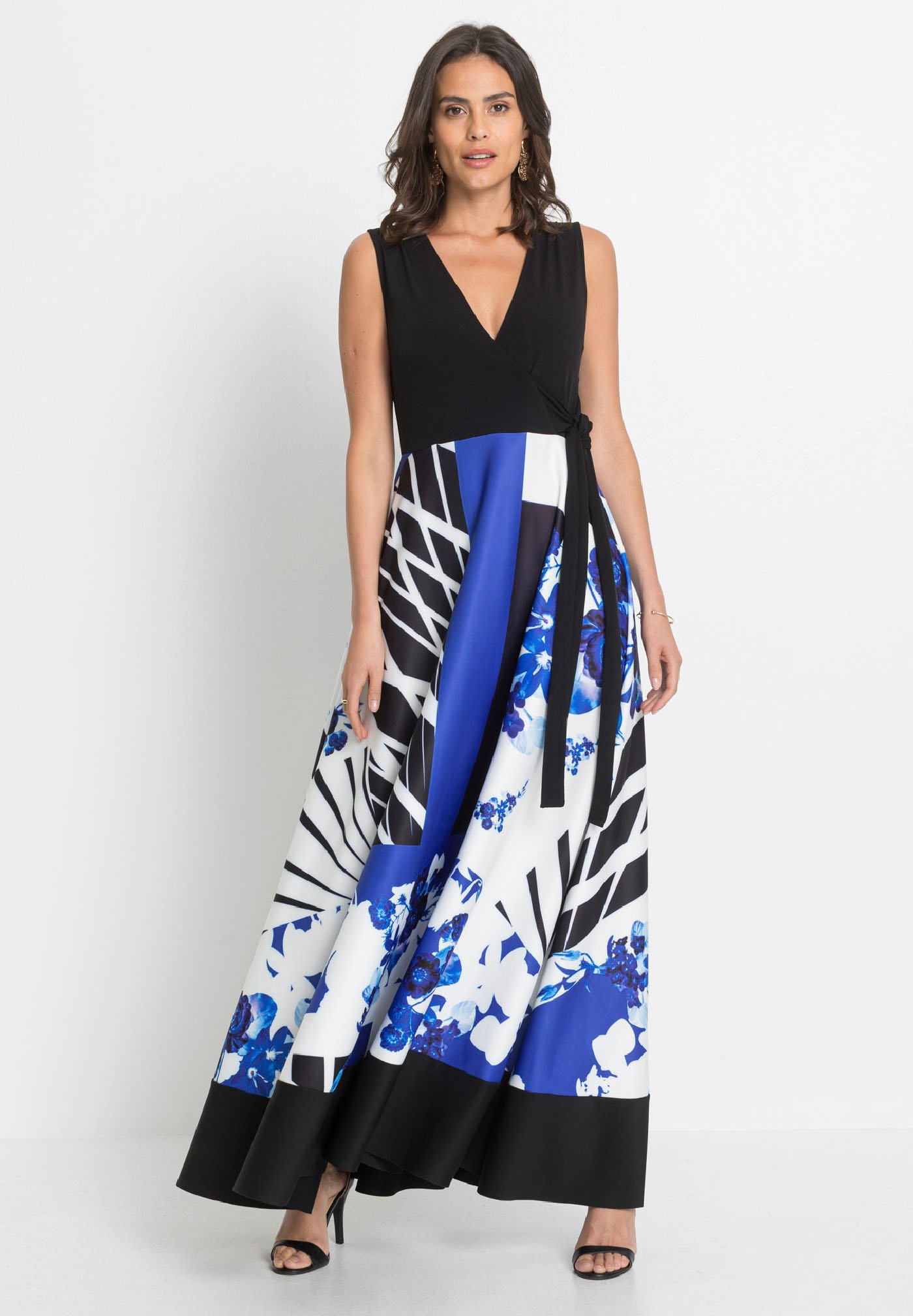 bonprix STYLISCHES - Vestito lungo - schwarz/nero - Zalando.it
