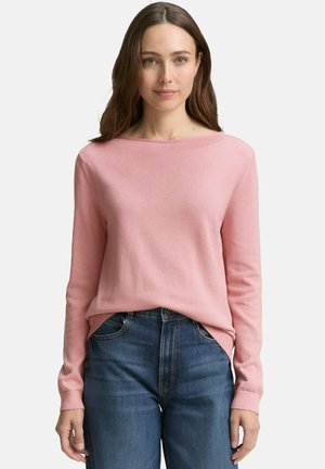 MIT BOOT-AUSSCHNITT - Jersey de punto - morning pink