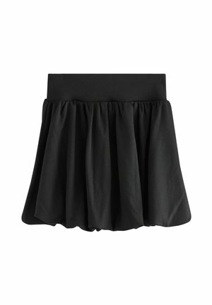 REGULAR FIT - PULL ON STRETCH BUBBLE HEM - A-linjainen hame - black