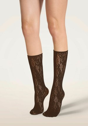 Wolford, INFINITE ROSE NET SOCKS - Sokken - dark wood