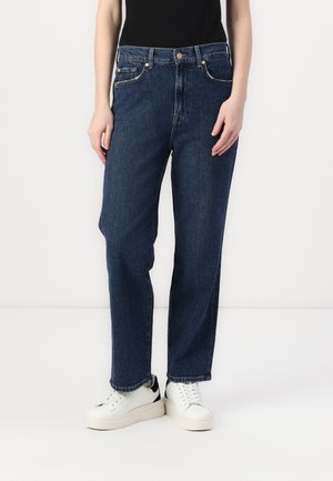 7 for all mankind LOGAN STOVEPIPE HUNTINGTON - Traperice ravnih nogavica - dark blue