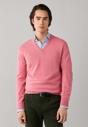 Hackett London, HACKETT LONDON JUMPER MERINO CASH MIX V - Jersey de punto - old rose pink