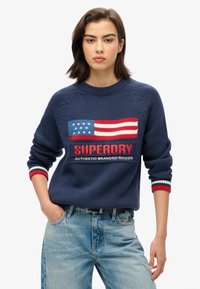 Superdry & Co AMERICANA CREW - Strickpullover - eclipse navy