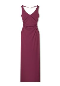 FLOWING  - Maxi ruha - dark red