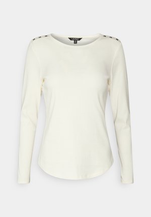 SNAP-TRIM LONG-SLEEVE TEE - T-shirt à manches longues - mascarpone cream