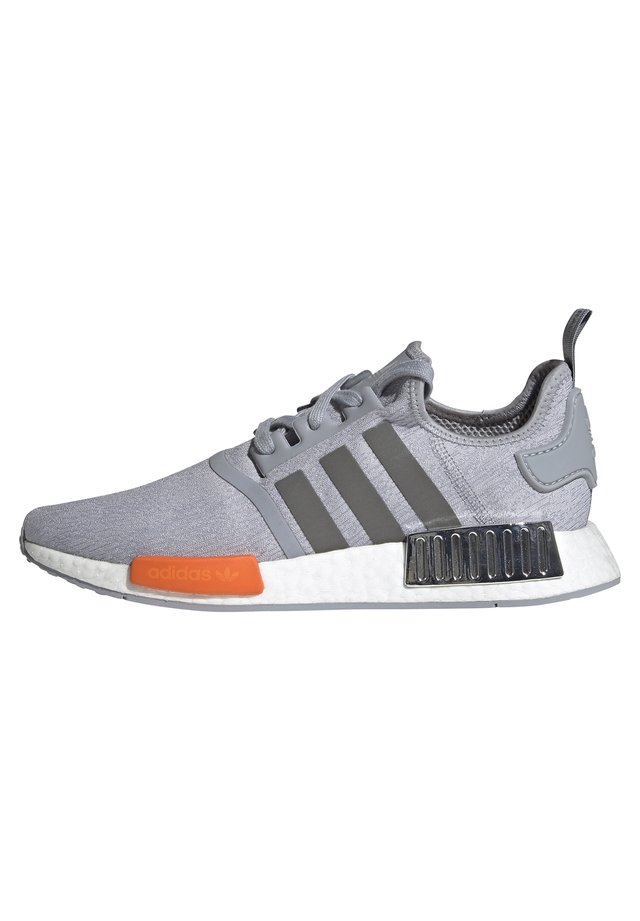 NMD_R1 UNISEX - Sneaker low - halo silver/black silver metallic/bahia orange